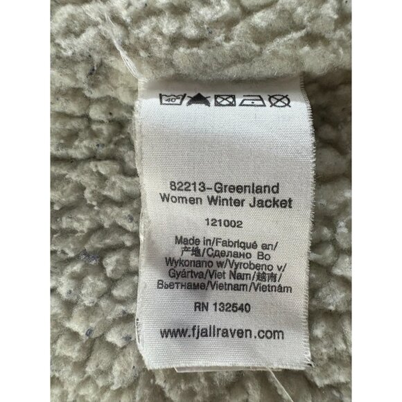 Fjallraven Greenland Winter Wax sherpa lined hooded Parka size Small color blue - Picture 4 of 8